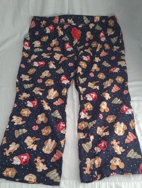Disney Womens Holiday Pajama Pants with Red Accents